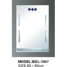 Espelho de vidro do banheiro da prata da espessura de 5mm (BDL-3047)